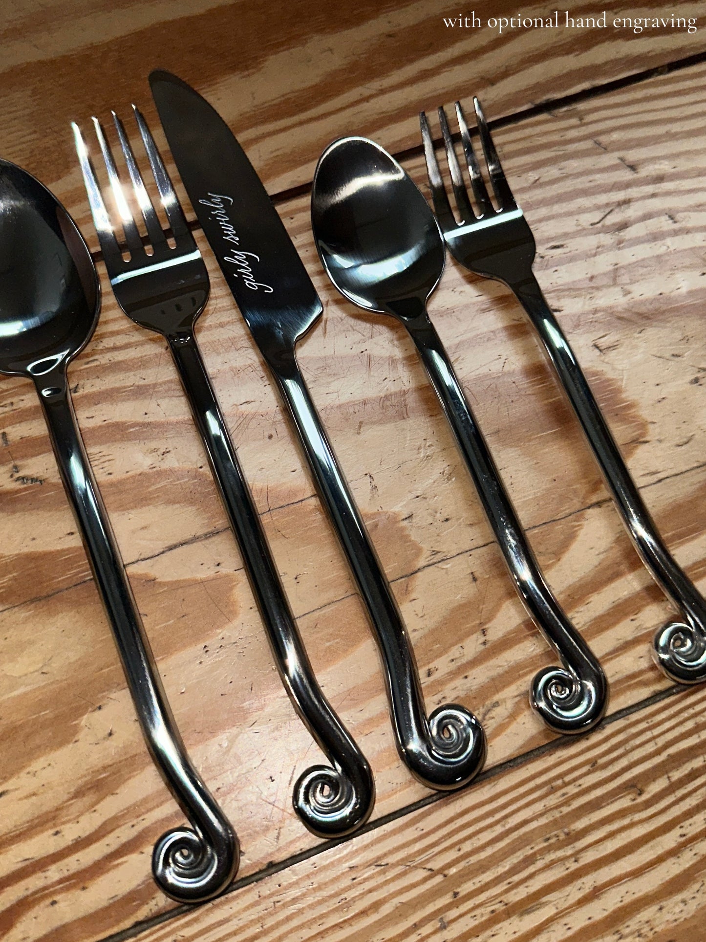 upward spiral 5-piece flatware set – lazy jamie