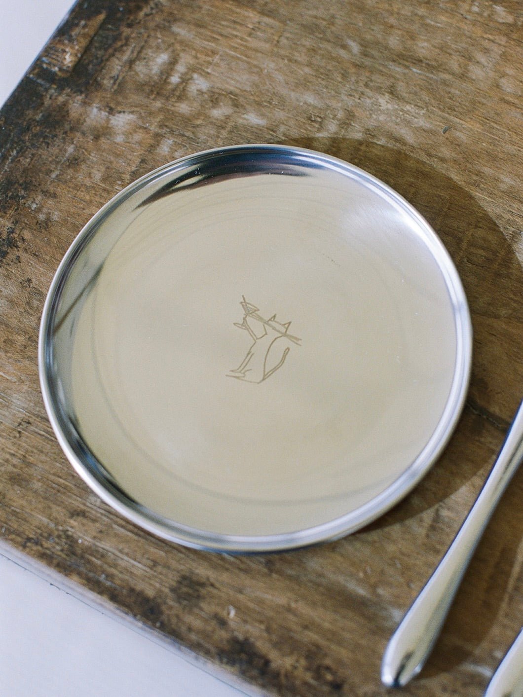 stainless steel indoor cat side plate set