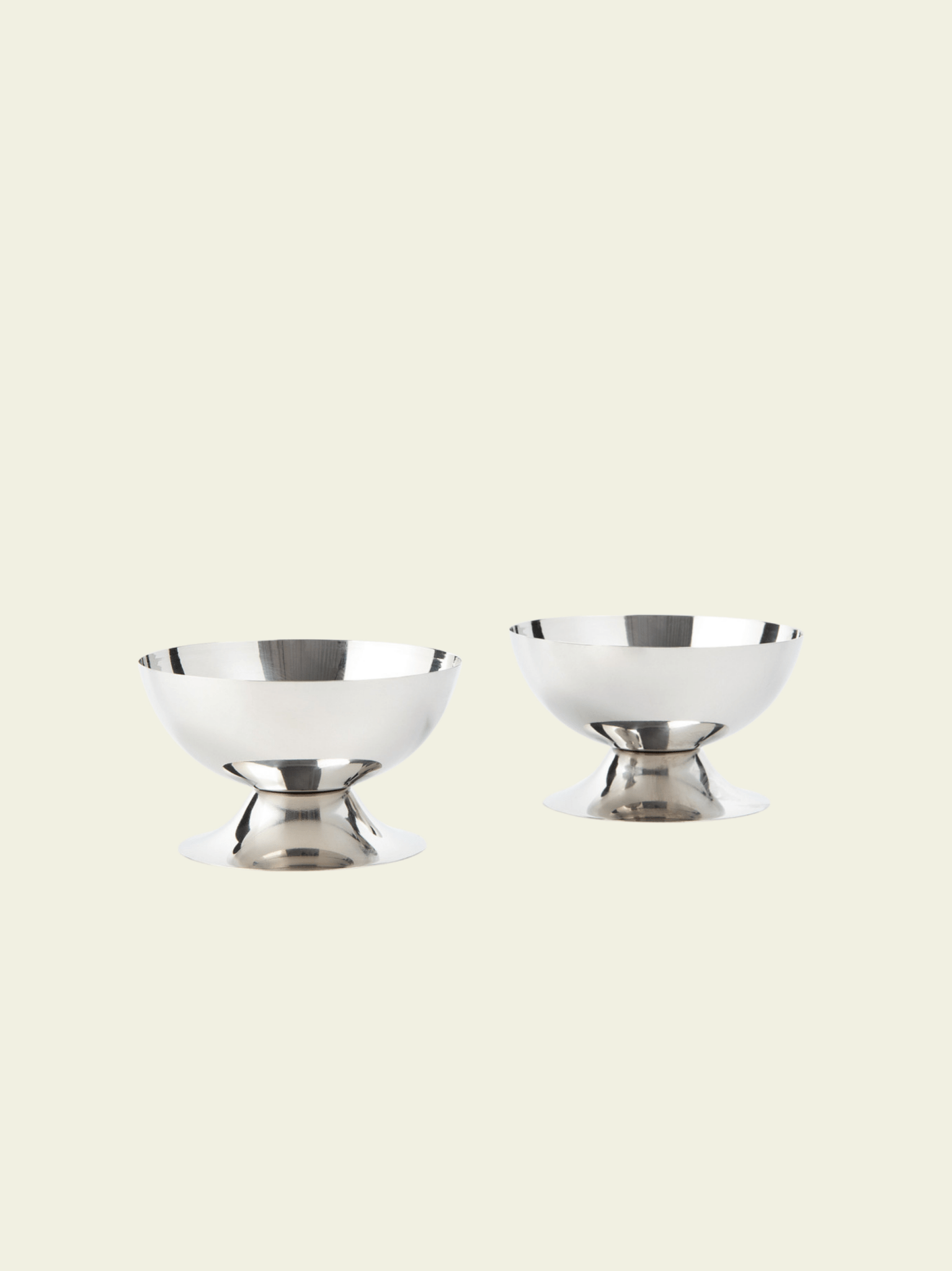 stainless steel italian ice cream bowl — set of 2