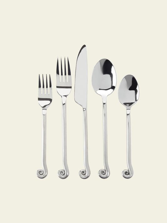 upward spiral 5 - piece flatware set - lazy jamie - 