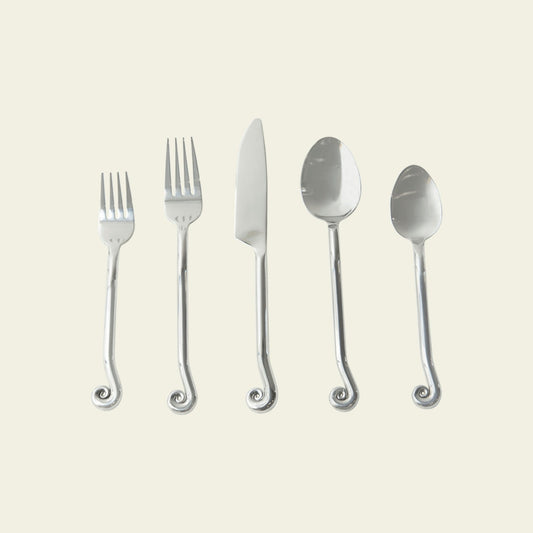 upward spiral 5 - piece flatware set - lazy jamie - 