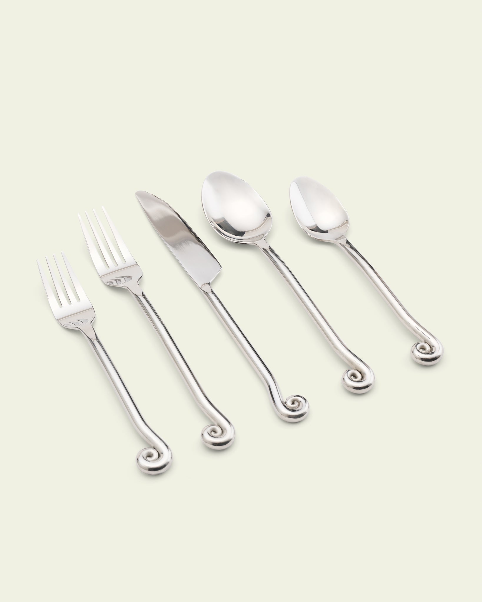 upward spiral 5-piece flatware set - lazy jamie -