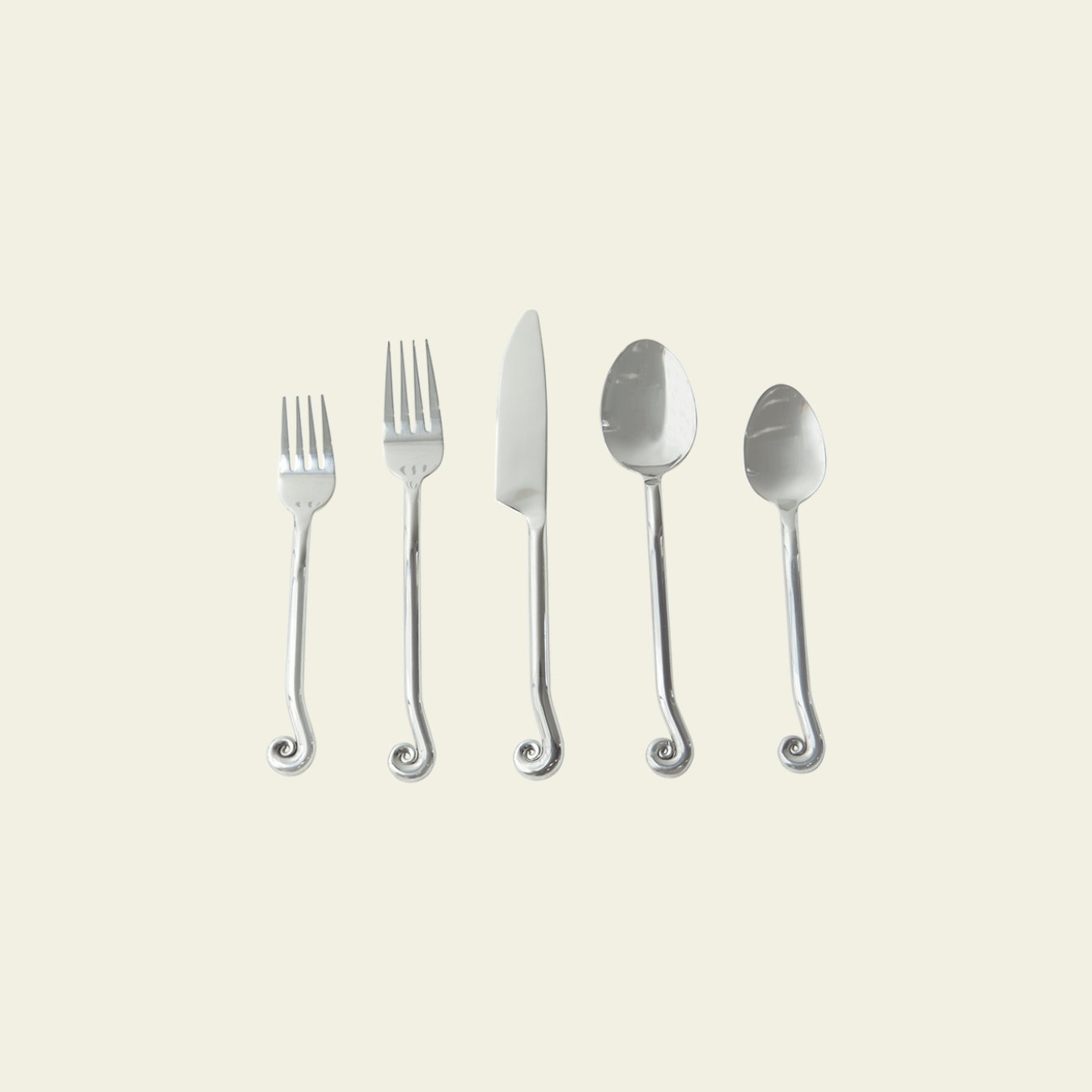 upward spiral 5 - piece flatware set - lazy jamie - 